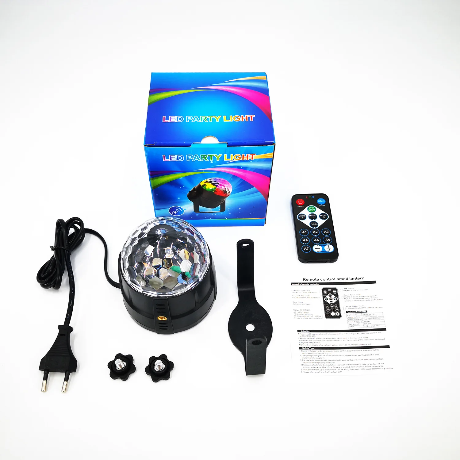 Remote Control RGB Crystal Magic Rotate Ball Laser Lamps Disco Led Stage Lights