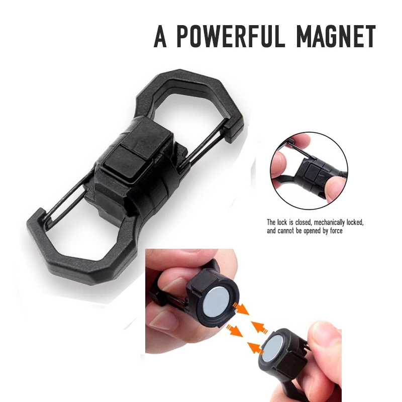 Fly Fishing Magnetic Net Release Keeper for River and Stream Convenient Magnetic Keychain Clip Holder with Buckle (B06)