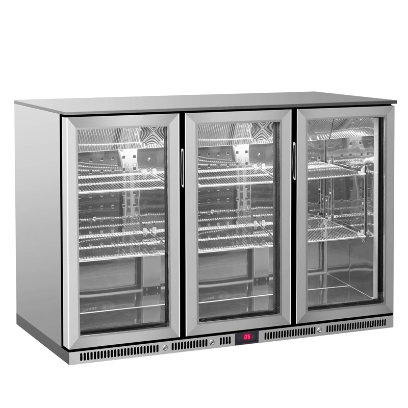 China Professional Manufacture Triple Door Beer Cooler Vertical Small Freezer Horizontal