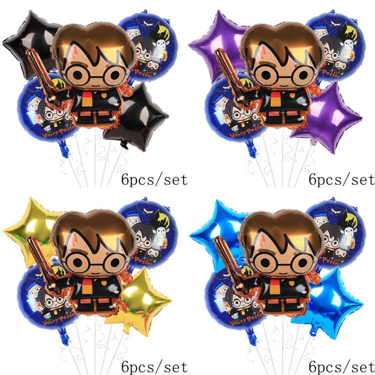 2022 New Style Large Cartoon Harr Y Potter Foil Balloon Set For Birthday Theme Party Decoration Movie Characters Balloons