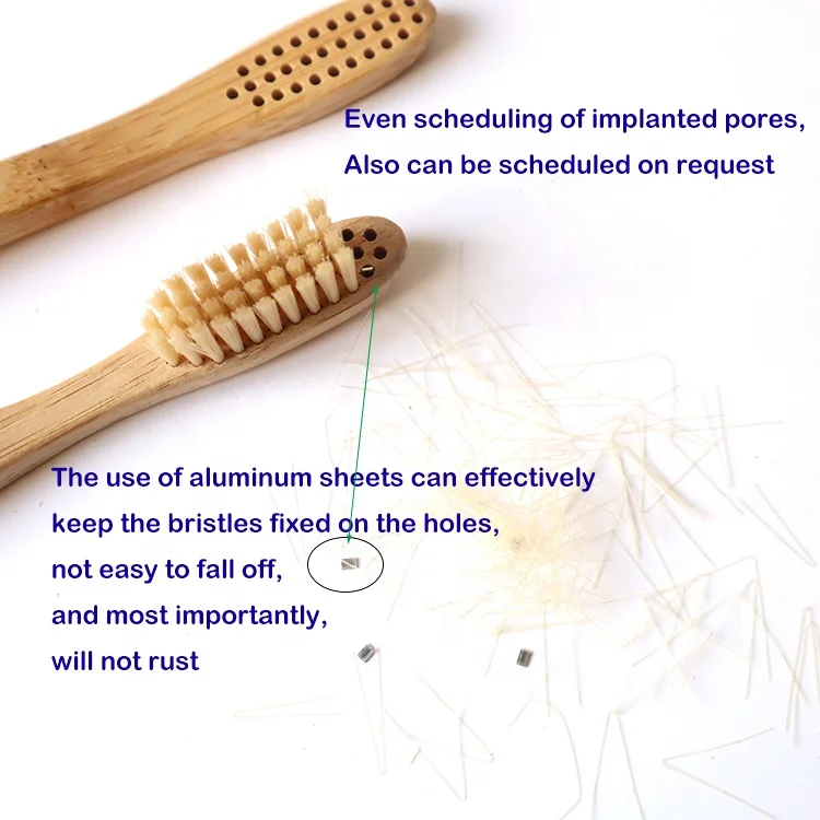 Hot design bamboo toothbrush boar hair bristles