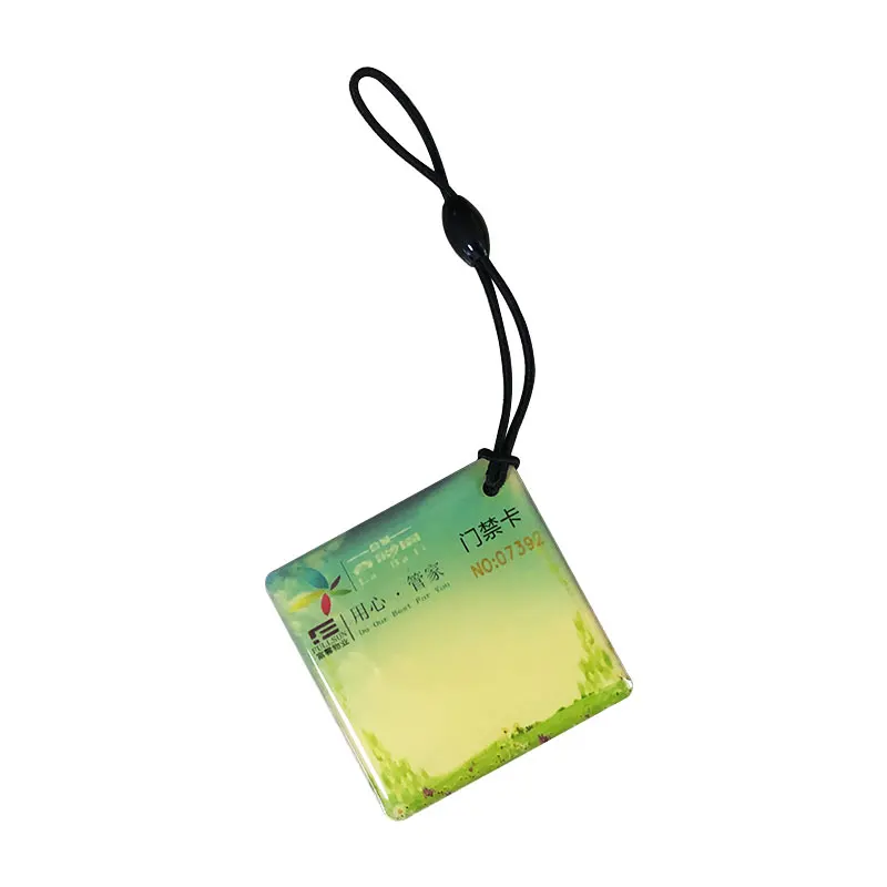 Customized printing programmable RFID NFC key tags epoxy card