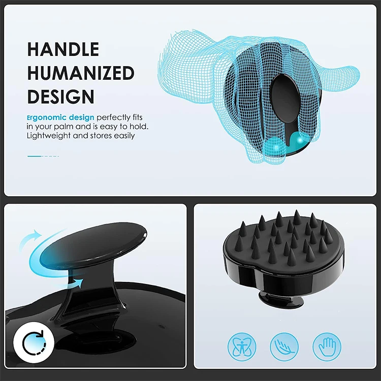 Professional Silicone Shampoo Brush Household ABS Hair Scalp Massager Shampoo Hair Brush For Hair Growth