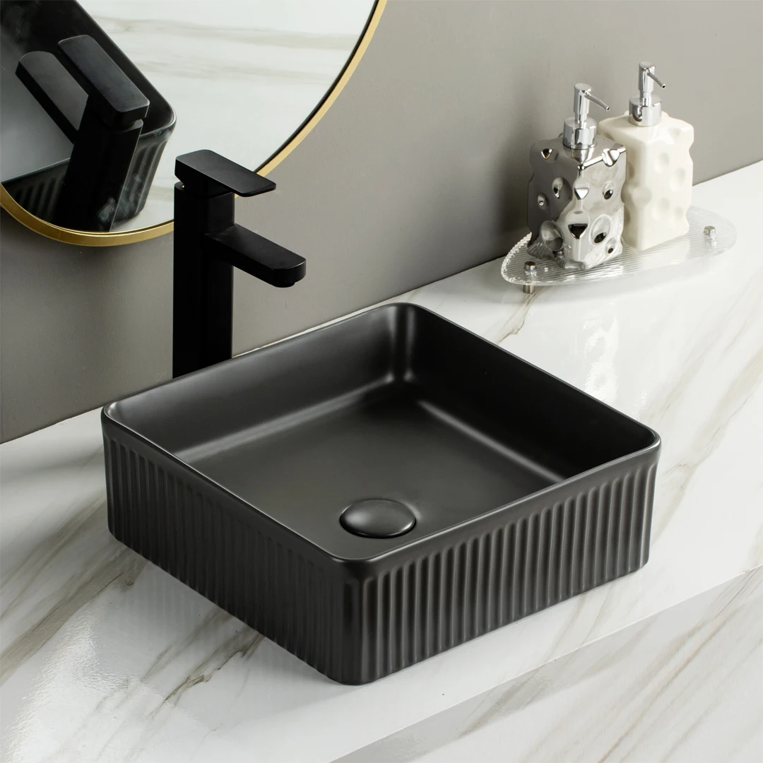 luxury bathroom golden sink ceramic counter top hand wash basin art sink