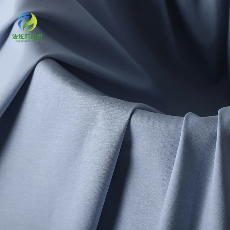 High quality 70s 160gsm 100% mercerized cotton double jersey interlock knitted fabric for T-shirt