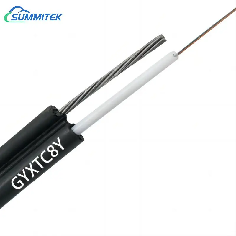 1km 2km Outdoor Self Supporting GYXTC8Y 4B1.3 8B1.3 12B1.3 Mini Figure 8 Central Loose Tube 2-24 core Areial Fiber Optic Cable
