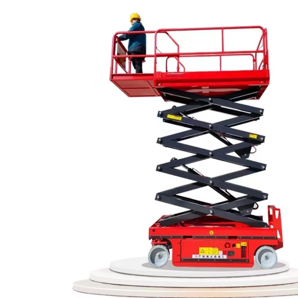 Electric Mini Scissor Lifting Table Battery Powered Mobile Hydraulic Scissor Lifts For Warehouse