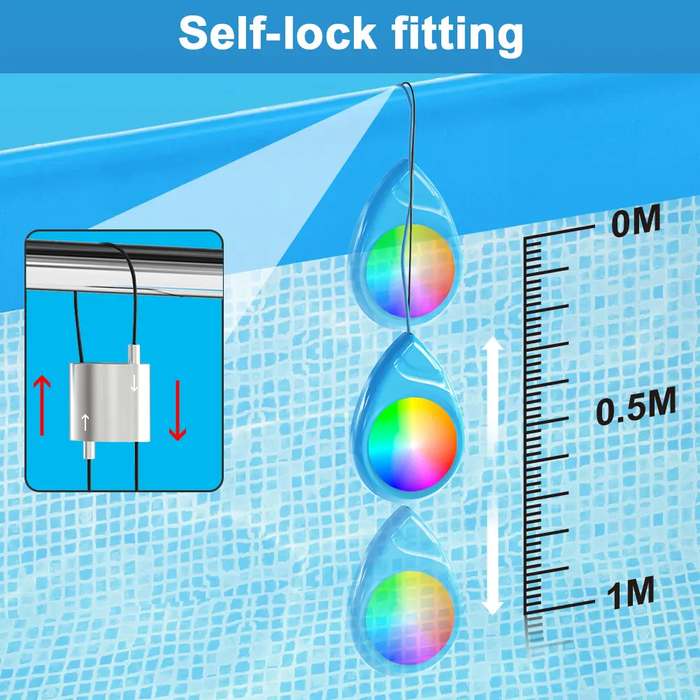 Vertak American Standard factory supply good price 10V IP68 underwater light floating pool lights LED swimming lamp