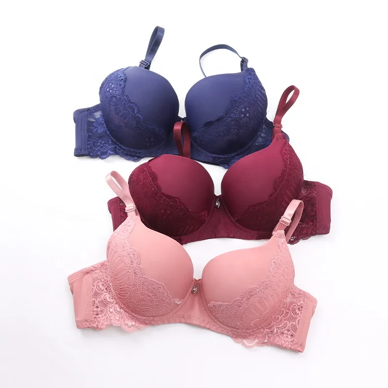 Plus Size Womens Bra C Cup Lace Sexy Thin Cup Bra With Steel Ring Full Cup For Women