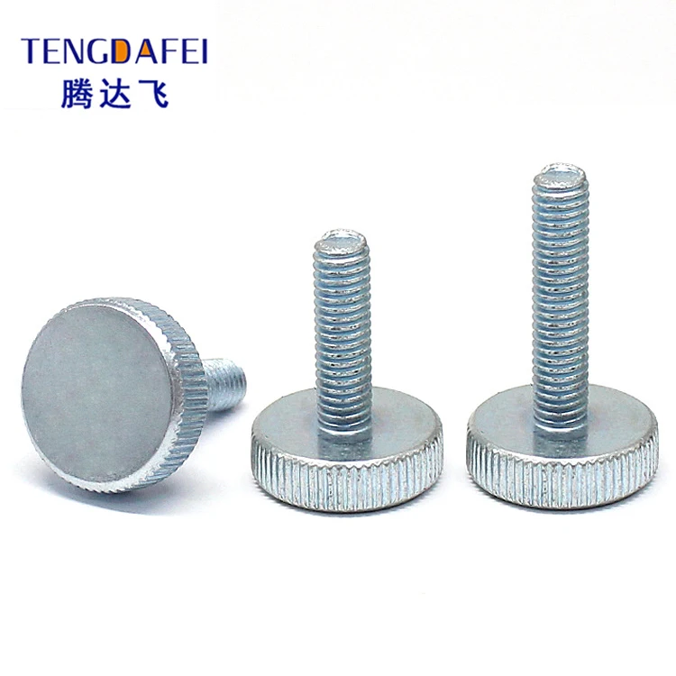 M3M4M5M6 Flat head hand-tightened knurled screws Carbon steel galvanized dome head bolts