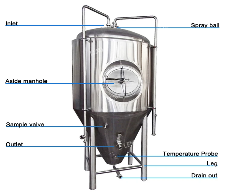 Food Grade Beer Factory Fermentation Tank Equipment