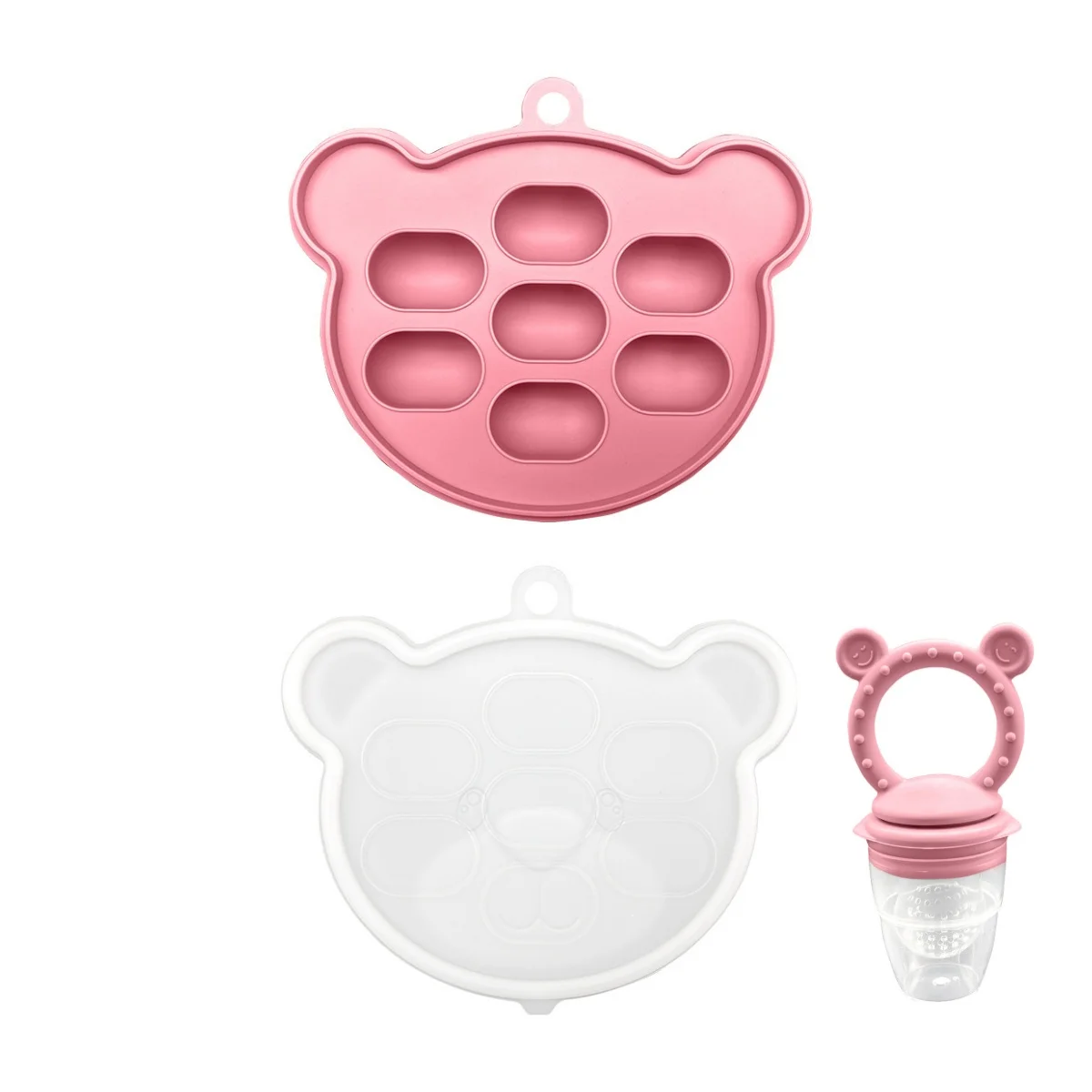 Silicone Baby Fruit And Vegetable Bite With Complementary Food Small Ice Lattice Food Grade Fruit And Vegetable Feeder Pacifier