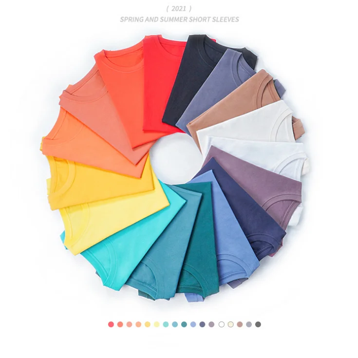 Wholesale summer 200 grams mens quality t shirt streetwear fashion tshirt 100% cotton printed graphic unisex t shirt