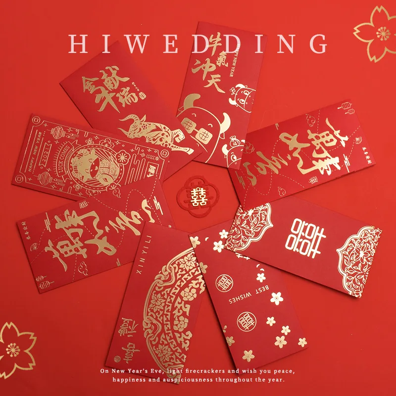 Chinese Red Envelopes Hongbao for the Year of Tiger/ Lucky Money Envelopes/ Money Pockets