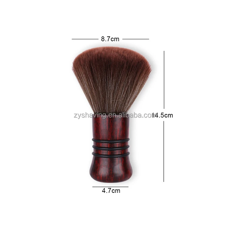 Natural rosewood Salon Cleaning Brush Black Powder Duster Barber Brush neck duster