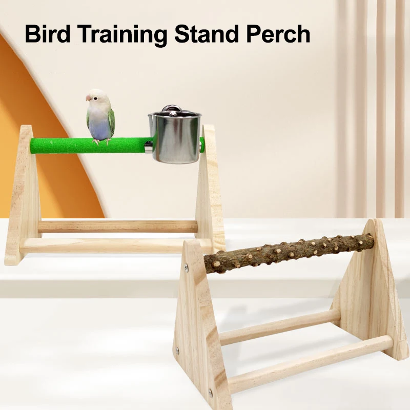 Wholesale Wooden Standing Perch Fun Playground Pet Cage Supplies Aviary Accessories Bird Products