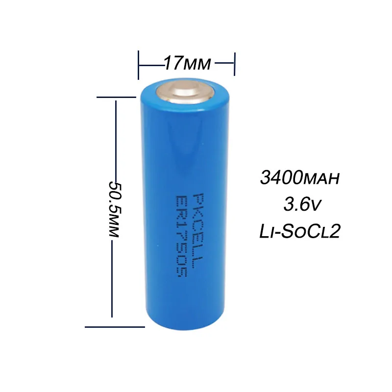 Customized OEM primary lithium battery 3.6V er17505 non-rechargeable battery with wire connector