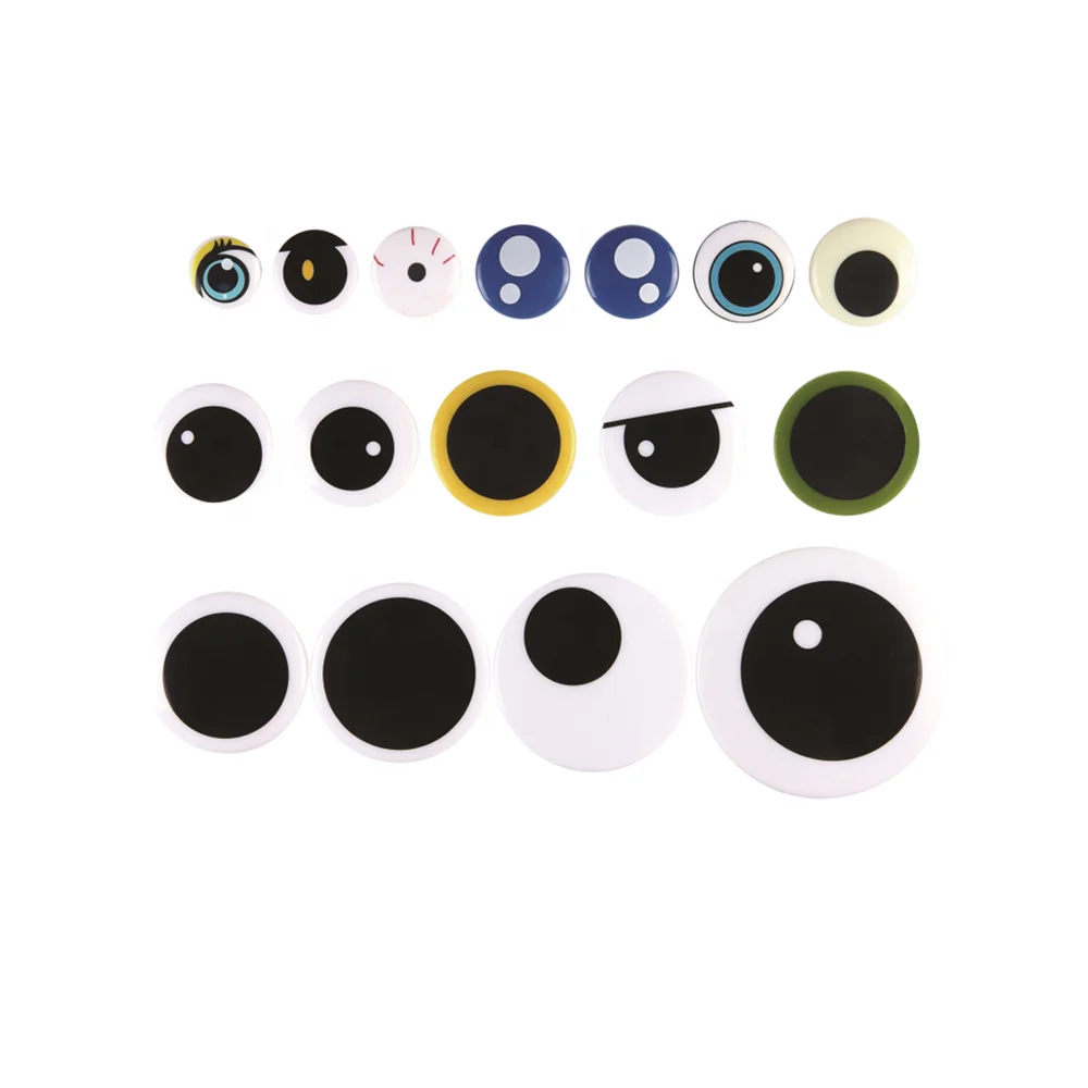 Handicraft Comic Amigurumi Doll Eyes Oval Flat Printed Eyes Plastic Double Eyes For Crochet Doll Toys