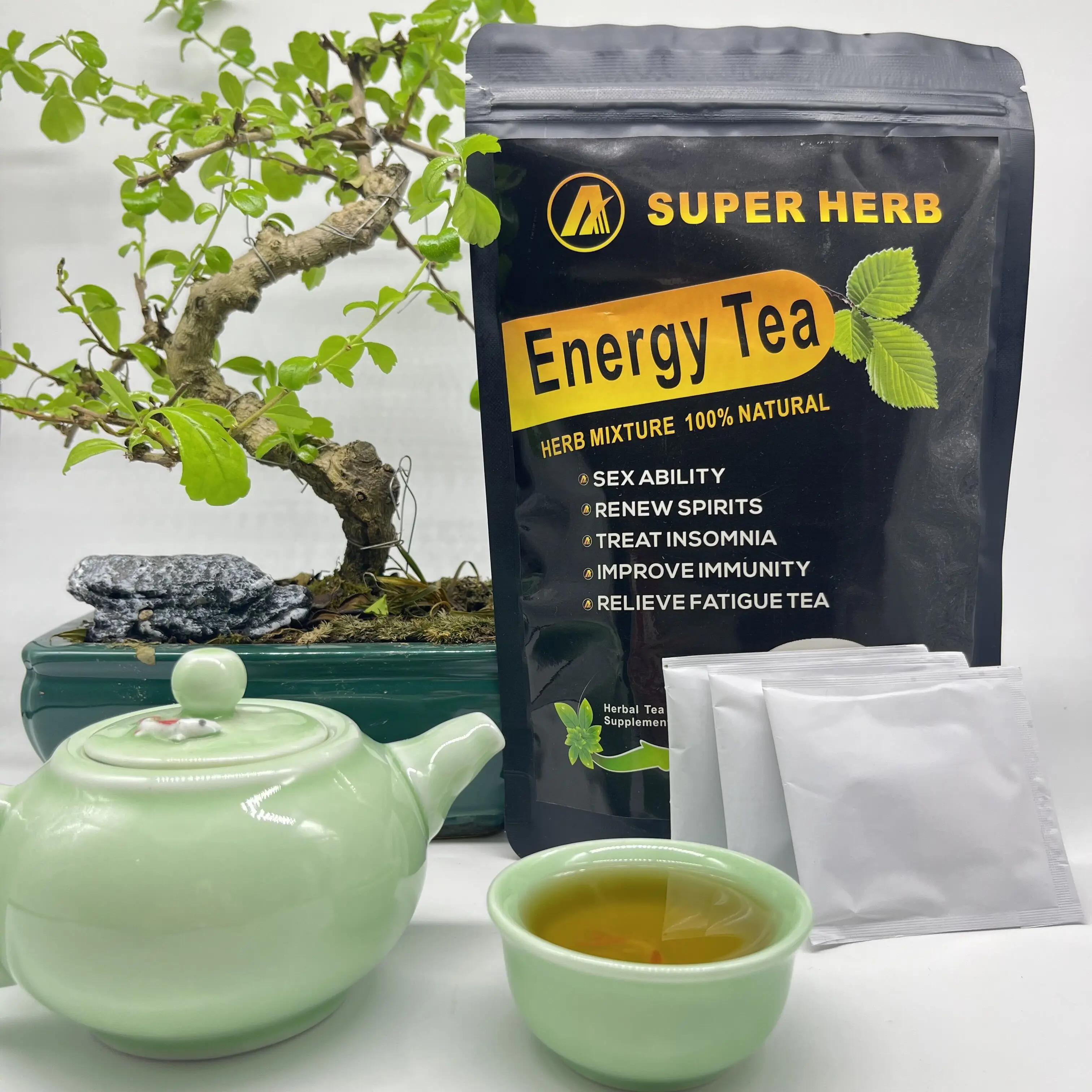 2023 Best Selling Natural Herbal Male Enhance Fertility Delay Nourish Kidney Tea Tonic Sex tea No Side Effect