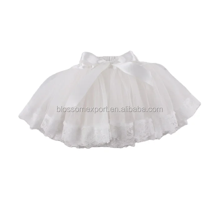 Fashion ivory Tutu Skirt For Baby Girls Cute Girls Tulle with lace ruffle