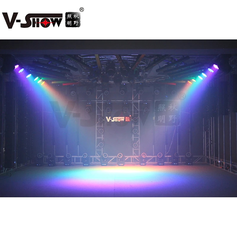 V-Show Outdoor Stage Lights 12 * 18W RGBWA UV Par IP65 Waterproof LED Battery Powered Uplights Par Lights