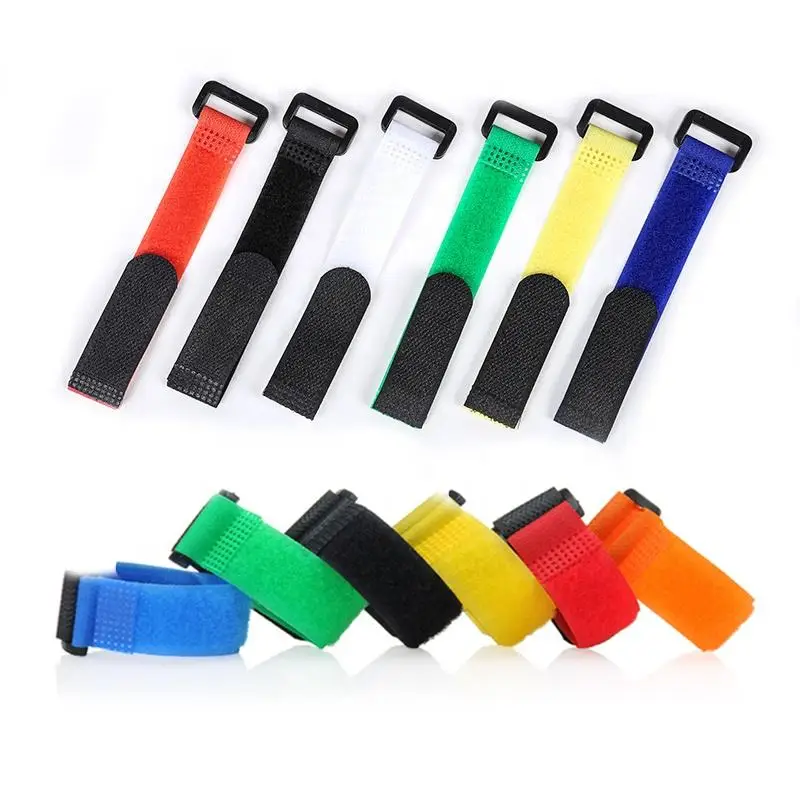 Factory High Quality Custom Printed Logo Hook And Loop Strap / Hook Loop Cable Tie