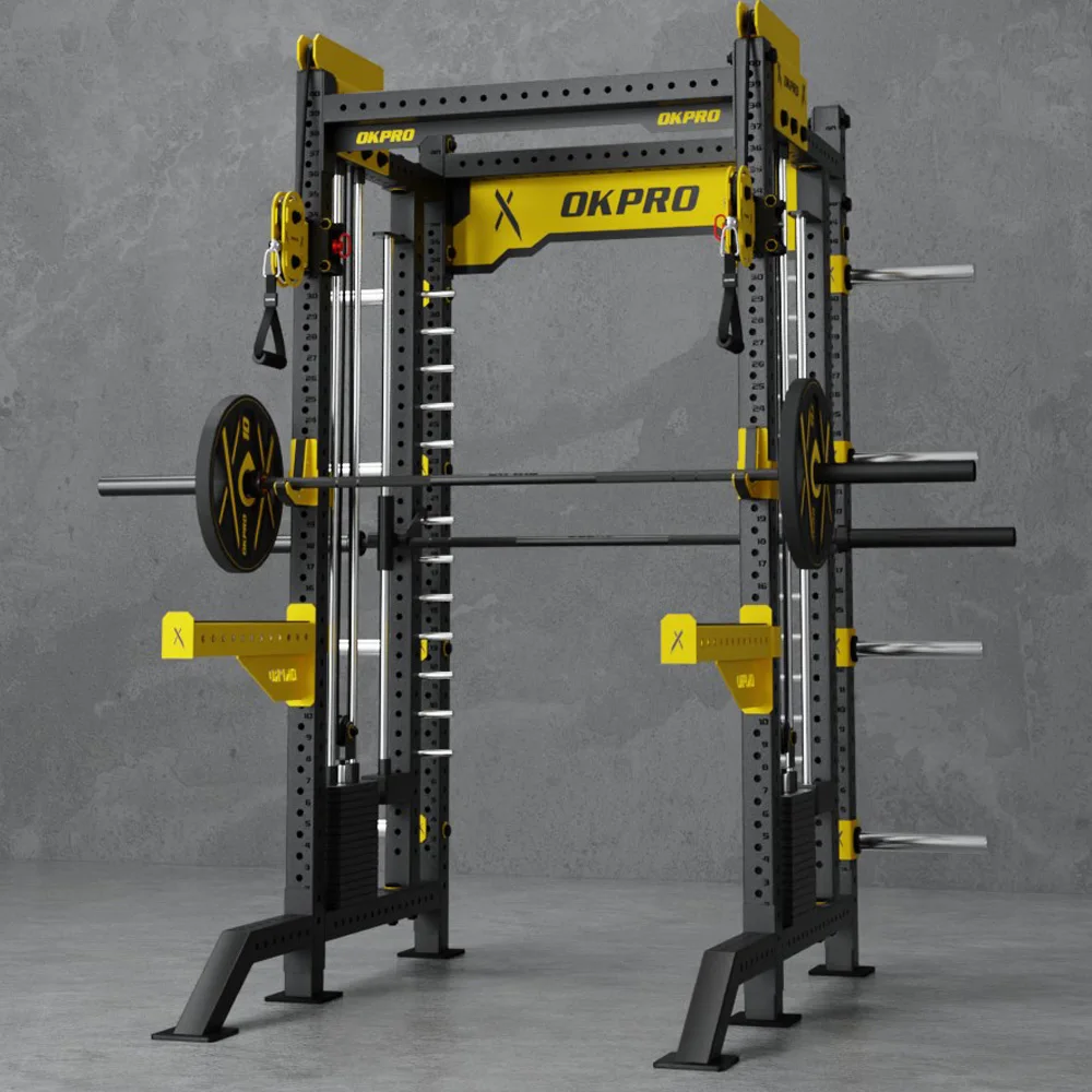 Wholesale Strength Training Commercial Squat Rack Gym Fitness Smith Machine Multi Functional Power Rack