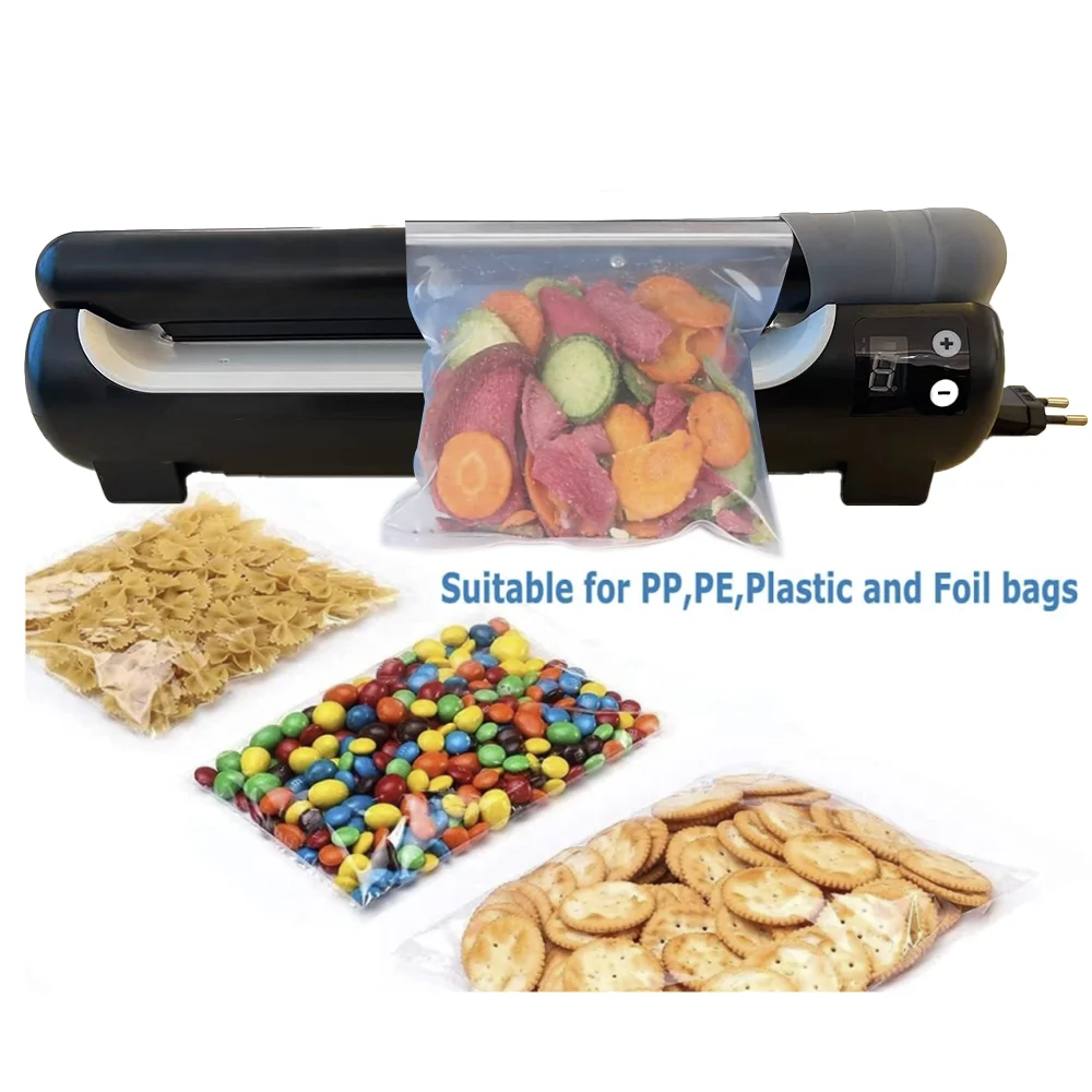 Long Household Mini Table Vaccum Packing Machines Automatic Vacuum Food Sealer For Food Storage Overheating Protection