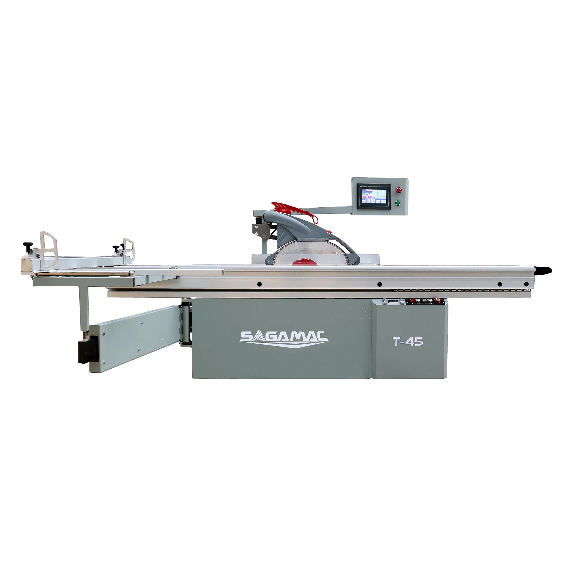 SAGA professional CNC controlled Industrial sliding table tilting function panel saw