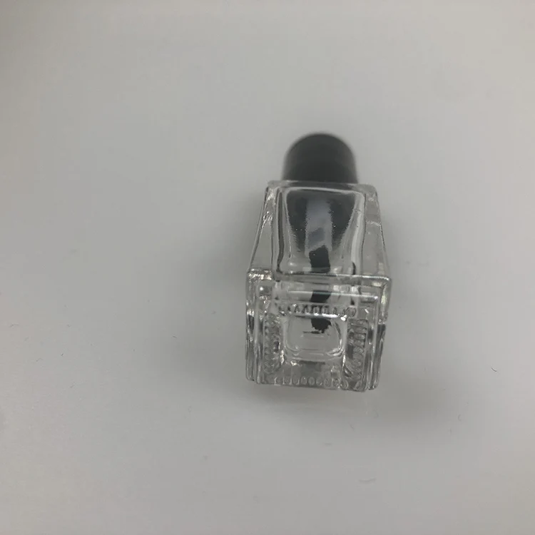 Round Varnish Square Gel Shape Empty Polish Glass Bottle Nails Polish 15ml Clear Bottle