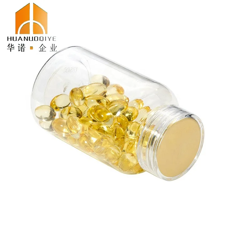 Food Grade PET Plastic Candy Container Jar with tabels Healthcare Vitamin Capsule Bottle