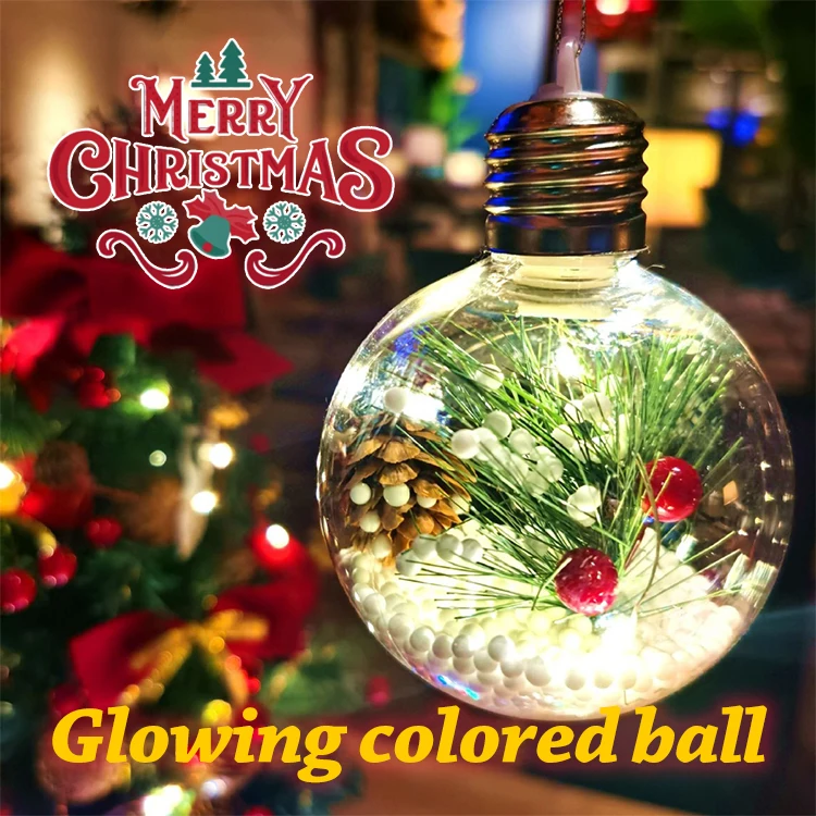 Howlighting Christmas Decoration Christmas Tree Ball Ornaments Home Decoration Xmas Transparent Ball