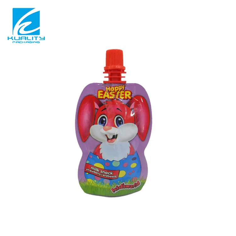 Popularity Spout Pouches Fruit Juice Bags Packaging Gravure Printing Beverage Spout Top Accept