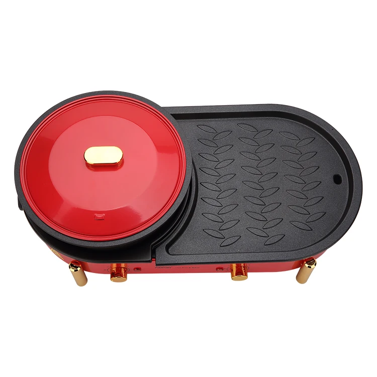 
2in1 Electric Hotpot Electric Grill Homemade Electric Bbq Hotpot 