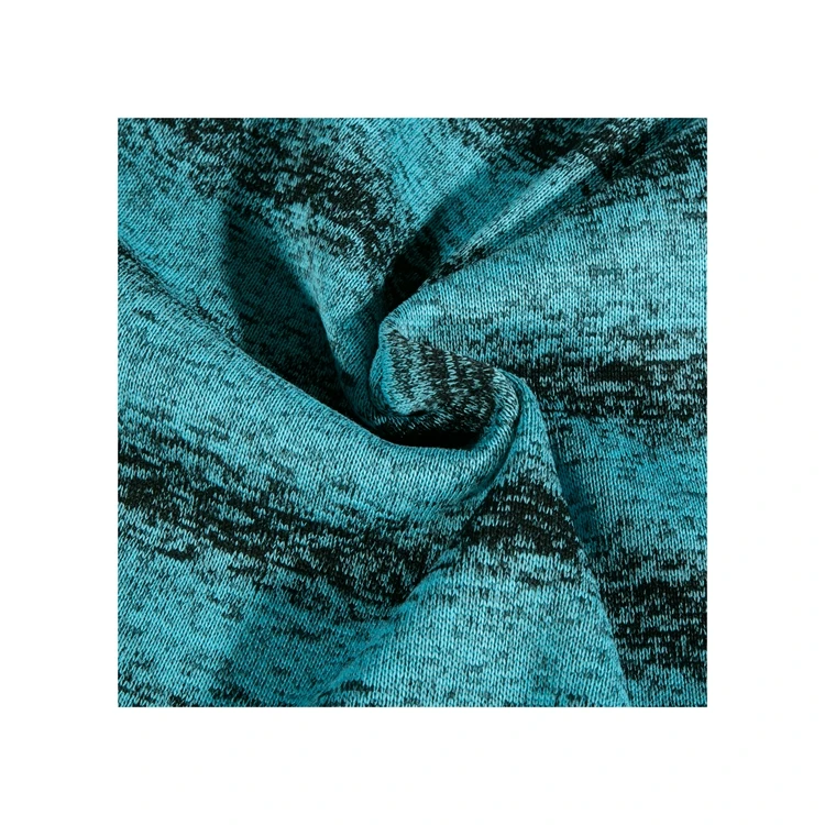 100%Polyester Knitted High Elastic Polyester Terry Striped Fleece Fabric For Sportswear