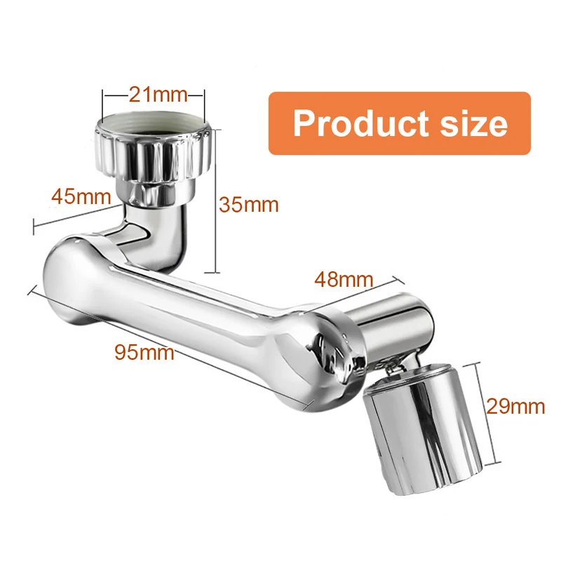 1080 Universal Rotation Faucet Extender Sprayer Head Kitchen Robot Arm Extension Faucets Mixer Aerator Bubbler Water Tap Nozzle
