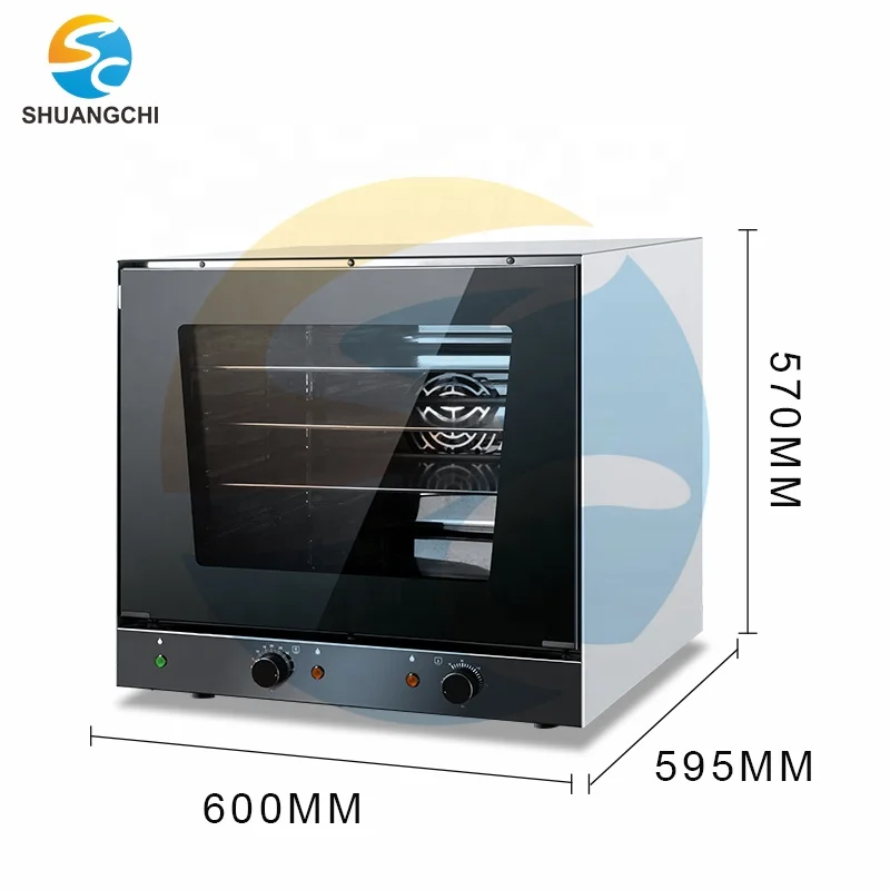 Shuangchi Electric Bakery Oven Desk Top Convection Oven 4 Layers Commercial Bread Baking Built-in Ovens