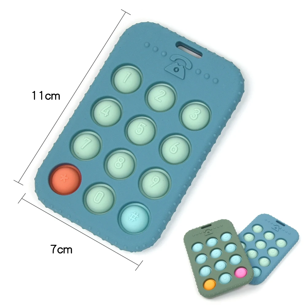 Wolife Original Design Bpa Free Food Grade Teething Toy Colorful Soft Safe Phone Module Baby Mini Silicone Teether
