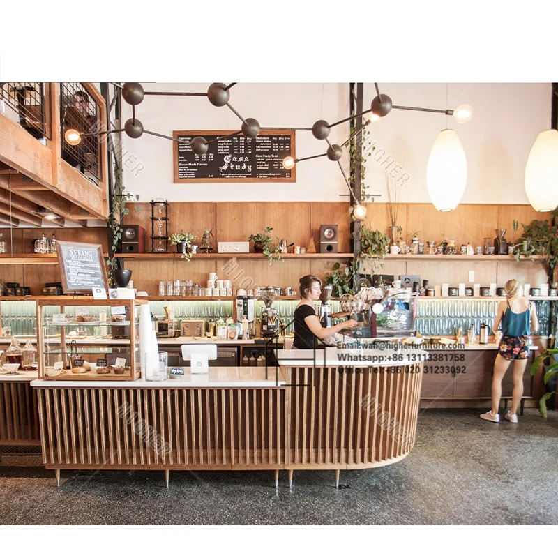 Modern coffee shop interior design cabinets store Bar furniture Design cafe display counter