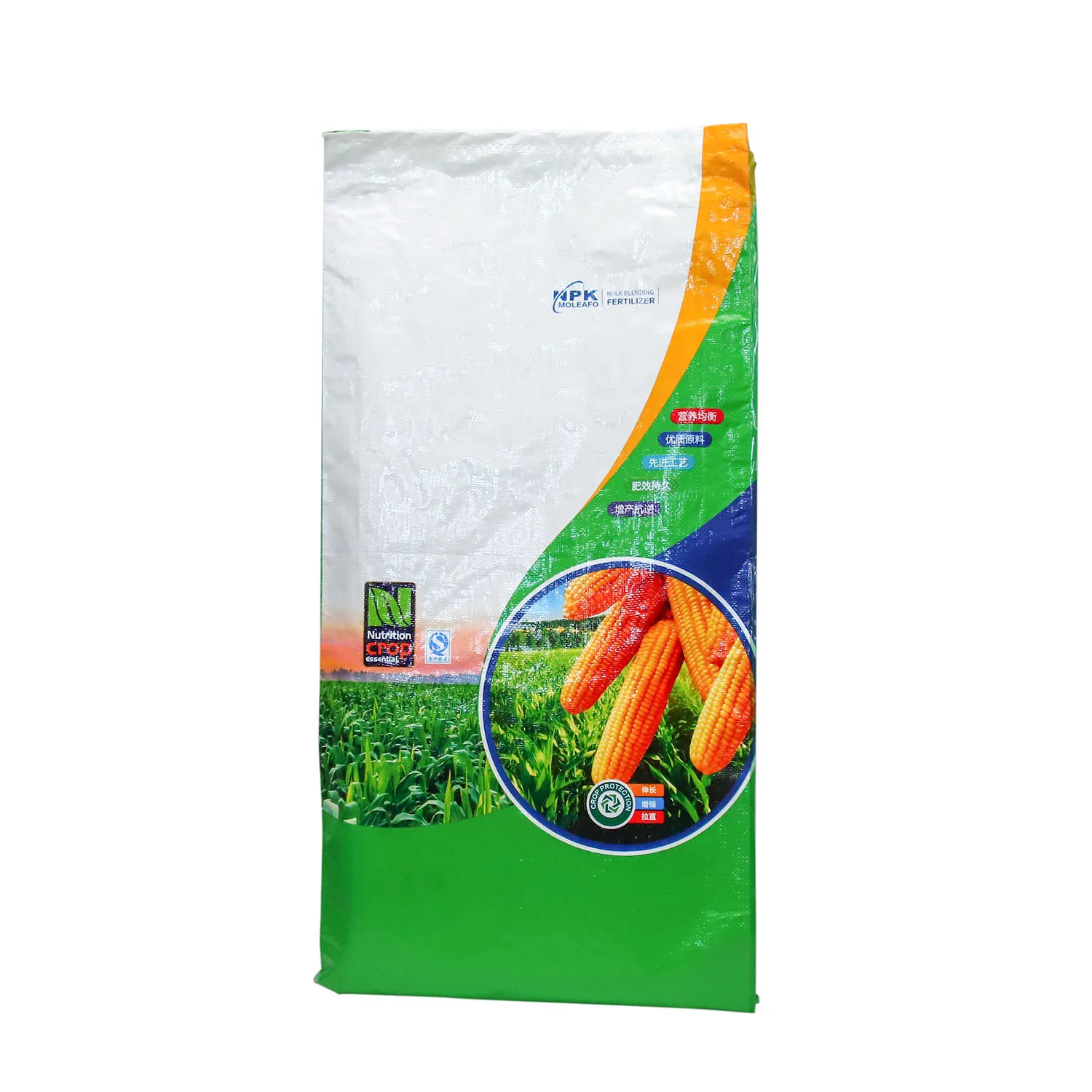 Empty bopp laminated plastic polypropylene pp woven sack soil bag 25kg 50kg urea organic fertilizer packing bag with pe linner