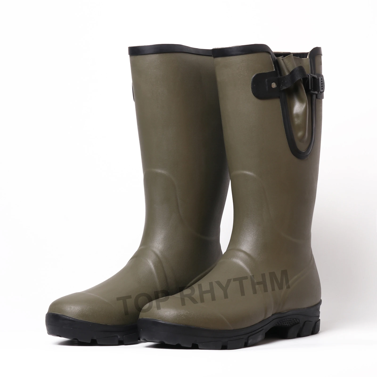 safty shoes again rain green garden work knee high men shoes waterproof vietnam rain boots