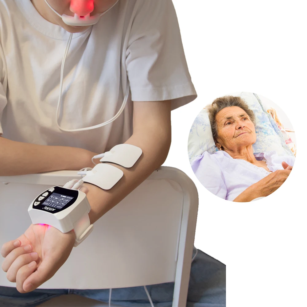 Laser Therapy Watch with Four Colors Used to treat diabetes, hypertension and hyperlipidemia Alleviating stroke symptoms