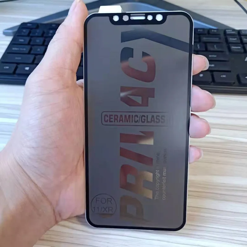 Ceramic Screen Protector For iPhone 16 12 15 13pro 14max Privacy Ceramic Screen Glass 9H PMMA Anti-scratch Tempered Glass Film