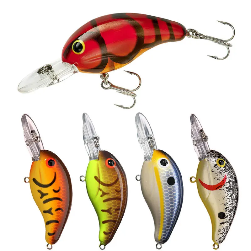 Factory Direct 5g 43mm Fishing Bait Casting Crank Lures Deep Diving Crankbait Trolling Bass Baits
