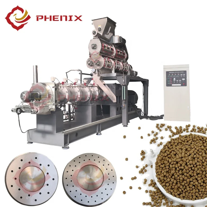 steam heating extruder for Ornamental Farm Catfish Carps Shrimp crab Fish Feed Production Line Floating Food Pellet machine