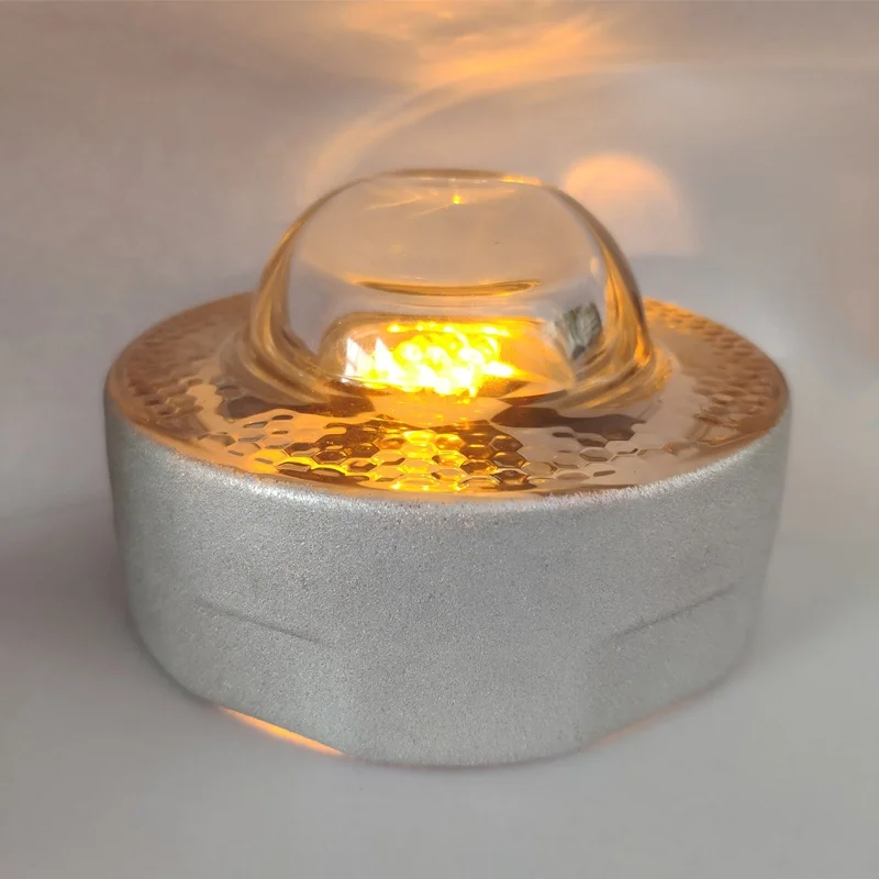 Highway Roadway Amber Red LED Raised Pavement Marker Lights Toughened Tempered Glass Solar Road Stud