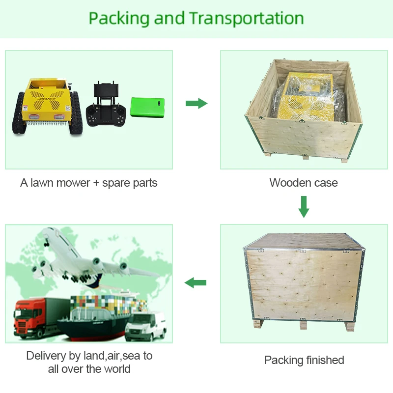 Joyance Paddy Weeder Bush Trimmer Rotary Remote Control Brush Mower Automatic Mowing Robot Flail Mower