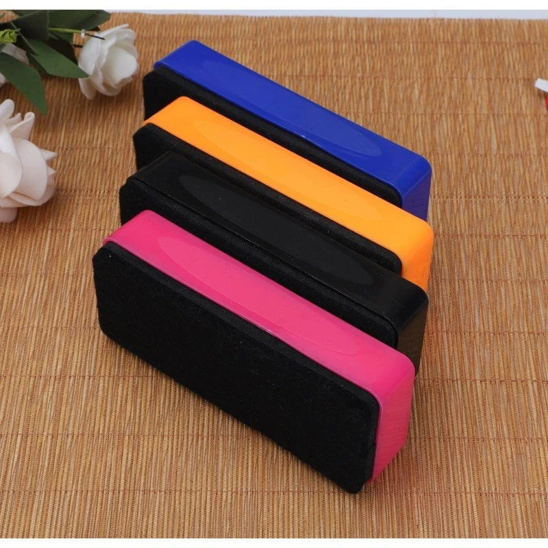 Magnetic office felt customized chalkboard plastic PP+EVA dry blackboard whiteboard eraser