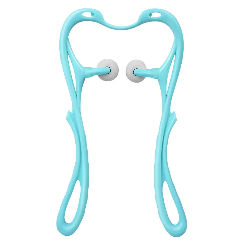 Custom LOGO Manual 6 Ball Neck Massager Roller Cervical Pain Relief Relax Handheld Dual Pressure Point Neck Massager