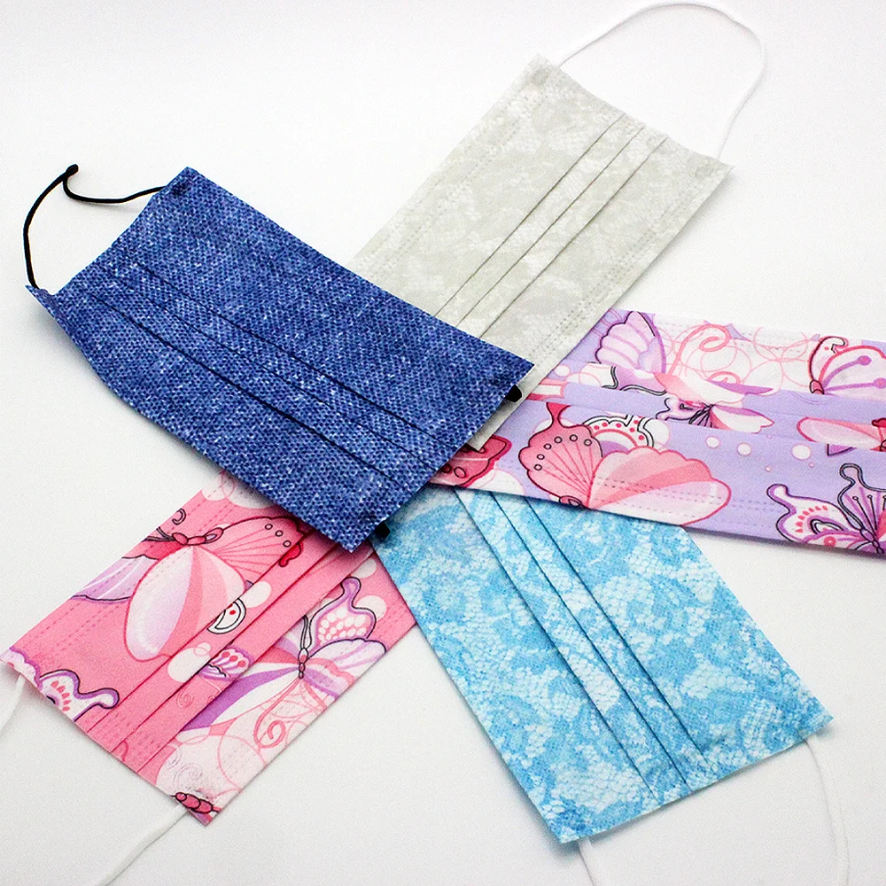 Hot Sale Custom Print Kids Face Mask 3 Ply Non-woven Fabric Mask Children Disposable Facemask Disposable Medical Face Mask